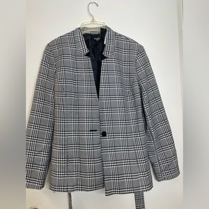 Nine West Houndstooth Belted Coat